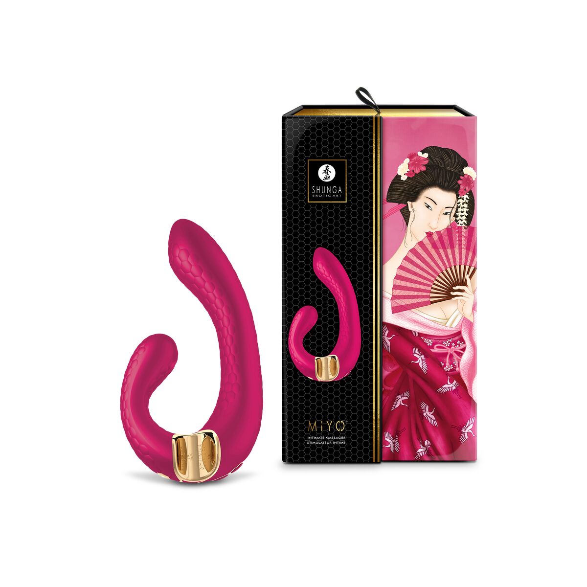 Dobbel Stimulering Vibe Shunga Miyo Fuksia